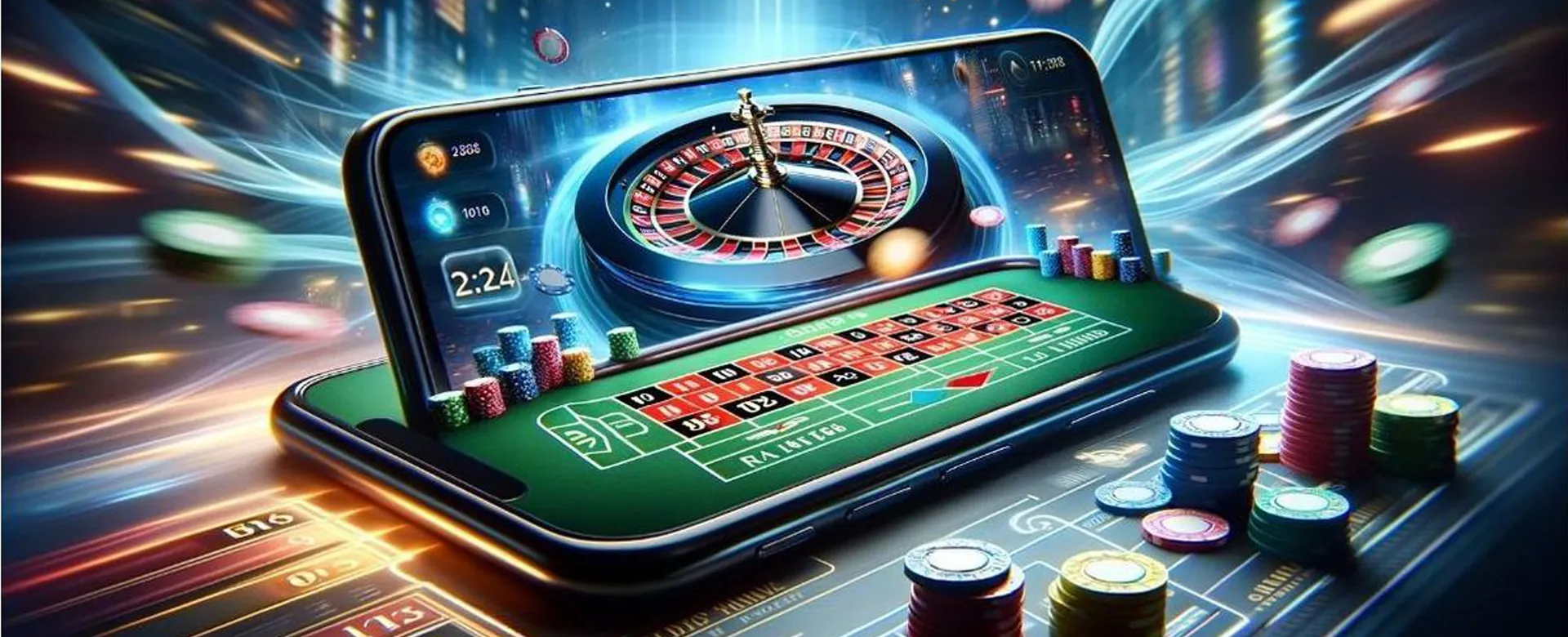 Exciting live casino table with cards and chips at 747 Live Casino Net